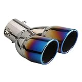 BAWAQAF Fit für Honda Fit/Jazz 2008-2012,Auto-Endrohr,Edelstahl-Auspuff-Endrohrdüse,Silber-Auspufftopfspitze,