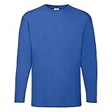 Fruit of the Loom Langarm T-Shirt 61–038–0 Gr. L, Blue - Roy