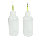 Gesh 2PCS klaren weissen Nadelduesen Kunststoff Naehmaschinenoel 50ml F