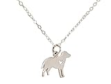Gemshine Halskette Labrador Golden Retriever Hund Anhänger. 925 Silber, vergoldet oder rose an 45cm Kette. Geschenk für Haustier Herrchen, Frauchen - Made in Spain, Metall Farbe:Silb