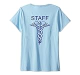 Damen Staff Arzt und Krankenpfleger, Gesundheitspersonal, B T-Shirt mit V