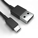 Micro-USB Ladekabel für Vodafone Smart E9 in Schwarz 1 m Handy Datenkab