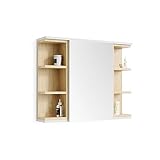 Vicco Spiegelschrank AQUIS 80 x 64 Weiß Eiche Spiegel Badspiegel Bad Wandspieg