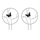ZCFGUOI Rankgitter für Kletterpflanzen, Rankgitter aus Metall mit Schmetterling, rostfrei, für Ranken, Innen- und Außenbereich, 2 Stück