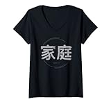 Damen CHINESISCHES SYMBOL FÜR FAMILIE, CHINESISCHE ZEICHEN, HANZY T-Shirt mit V