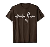 Bergsteiger Klettern Kletterer EKG T Shirt Herzschlag