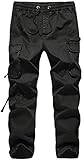 Saoye Fashion Cargo Hose Herren Lang Arbeithosen Männer Outdoor Cargohose Frühling Herbst Fiesta Kleidung Sportlich Multitasche Trend Jogginghosen (Color : Schwarz 806, Einheitsgröße : 29W)