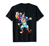 Lustiges Karneval Clown mit Luftballons Kostüm Faschings T-S