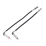 Ymiko Autoradio-Antennen-Adapter, Stereo-Antennen-Adapter, 2 Stück Radio-Antennen-Adapter F-Kopf FM-Audio-Antennen-Konverter-Kabel Ersatz für Virtus Ameo 1-männlich zu 2-weiblich Kab