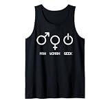 Lustiger Nerdy Man Woman Geek Computer Geek Tech Geschenk Tank Top