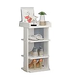 Xue Mei Zi 3-Tier-Schuhregal-Organisator Schuh-Organizer Schuhaufbewahrungsschrank Schmaler Standplatzsparer-Schuhregal for Eingangsbereich Flur Und Schrank (Color : A, Size : 4 Layers - Height 55cm)