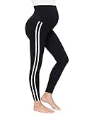 Maacie Damen Sport Fitness Yogahose Lange Leggings Yoga Hose Sporthose Leggins Fitnesshose Umstandsmode UmstandsleggingsMCE02081-1_S