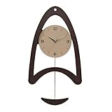 YANLI2233 wanduhr Stille hölzerne Wanduhr Smart Sensation LED Wanduhr Stumm Uhr Mode Persönlichkeit Uhr Batterie Power Home Dekoration Zimmer deko (Color : Black)