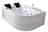 Oimex 2 Personen Indoor Whirlpool Badewanne'Rondel' 180 x 66 x 120 cm RECHTS inkl. Schürze G