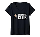 Damen Bogenschießen Bullseye Lustiger Bogenschießen Pfeil Bogen Jagd Grafik T-Shirt mit V