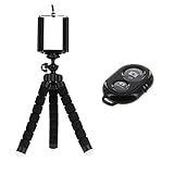 DAXINIU Selfie Sticks Stativ for Telefon Mini Bluetooth Auslöser Smart Control Fern Einbein-Stativ for Telefon mit Fern Kamerazubehör (Color : Black)