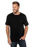 JP 1880 Herren bis 8XL, T-Shirt im Doppelpack, Basic-Shirt aus Reiner Jerseyqualität, Rundhals, Bequeme Passform schwarz, schwarz 5XL 702637 10-5XL