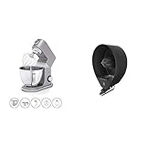 WMF Profi Plus Küchenmaschine mit 5l-Schüssel, 8-stufige Knetmaschine, 3 Rührwerkzeuge, 1000W, edelstahl matt, steel grey & Profi Plus Zitruspresse elektrisch mit Edelstahl-Siebeinsatz, 2 Presskeg