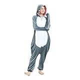 Afoxsos Damen Shark Onesies Pyjamas - one Piece Cosplay Shark tierkostüm Small G