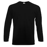 Fruit of the Loom Langarm T-Shirt 61–038–0 Gr. XL, schwarz - schw