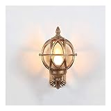 Veranda -Lampe Wandleuchten LED Outdoor Wandleuchten Europäische Wandhalterung Bronze Runde Außenwand Laternen wasserdichte Wandleuchten Wandmontage for Haus E27 (Farbe: alte Kupferfarbe)