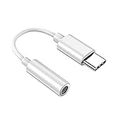 fasloyu USB Typ C auf 3,5 mm Kopfhöreranschluss Adapter, USB C auf Aux Audio Hi-Res DAC Dongle Kabel für Pixel 4 3 2 XL, Samsung Galaxy S21 S20 Ultra S20+ Note 20 10 S10 S9 Plus iPad Pro (Weiß)