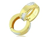 Pargold Gold Ohrringe 585 - 14 Karat Creolen Bicolor Ohrringe für Damen 14