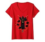 Damen HBCU Graduate Educated Melanin Black Graduation Senior Grade T-Shirt mit V