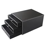 Bürodatei 3-Layer-Speicherschrank A4 Papierschubladenkabinett-Büro-Dateikabinett (Color : Black)