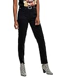 ONLY Damen Onlemily Hw St Raw Ankle Mae004 Noos Jeans, Black Denim, 31W 32L EU