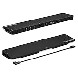 kwmobile USB C Dockingstation - für bis zu 3 Bildschirme mit HDMI 4k@30Hz DP VGA 3X USB 3.0 RJ45 USB-C Klinke Kartenleser - Docking Station Laptop
