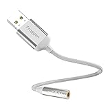 USB A auf 3.5mm Klinke Aux Adapter, USB auf Aux Audio Headset Adapter TRRS Stereo USB Externe Soundkarte für PS4, Headset (CTIA/OMTP Standard), Mikrofon, Laptop, PC