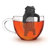 Teesieb Hund Süßes Teesieb, Tee Infusers Netter Teefilter in Lebensmittelqualität Cartoon Hund Silikon Lose Teesieb Infuser Filter Gadget Tee Zubehör Wiederverwendbarer Teeb