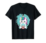 Einhorn Trinkt Tee Boba Perlen Süßes Kawaii Teeliebhaber T-S