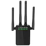 LUOSHEN 1200Mbps WiFi VerstäRker Signal VerstäRker 5GHz 2,4GHz Dual-Band Extender Kabellos VerstäRker,EU Steck