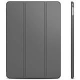 JETech Hülle Kompatibel iPad Air 2, Schutzhülle mit Ständer Funktion und Auto Schlaf/Wachen (Dunkel Grau)