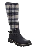 Josef Seibel Damen Klassische Stiefel Marta 04,Weite G (Normal),lose Einlage,lederstiefel,langschaftstiefel,Lady,Blau (Jeans-Kombi),42 EU / 8 U