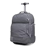 ZHD&CC Handgepäck-Laptop-Rucksack mit Rollen, Laptop-Rucksack mit Rädern, strapazierfähiger wasserdichter Schulrucksack,G