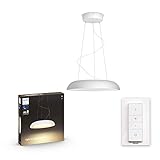 Philips Hue White Amb. LED-Pendelleuchte Amaze inkl. Dimmschalter, weiß, dimmbar, alle Weißschattierungen, steuerbar via App, kompatibel mit Amazon Alexa (Echo, Echo Dot)