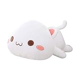 Carolui Plüschtier Flauschiges Stofftier Kawaii Katze, Kuscheltier Ausgestopftes Tier Plüschkissen Spielzeug Geschenk gefüllt für Kinder Mädchen Jungen, Schmusetier für Kuscheltierliebhab