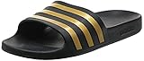 adidas Unisex Adilette Aqua Slipper, Core Black Gold Metallic Core Black, 38 EU