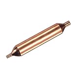 sourcing map Kupfer Kühlschrank Filter Trockner 18,5 x 111mm mit 2 Enden Innen Dmr 3 x 6