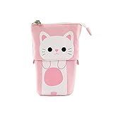 Moonlight Star Kreative einziehbare Katze Bleistiftkoffer Schul Schreibwaren Tasche Kawaii Pencil Hüllen Leinwand Großer Netter Stifthalter (Color : A2)