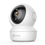 EZVIZ 1080P WLAN IP Kamera, schwenkbare Überwachungskamera Innen mit Zwei-Wege-Audio, Bewegungserfolgung, IR Nachtsicht für Haustier, Hunde, Babyphone kompatibel mit Alexa, C6N
