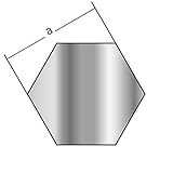 Aluminium Sechskant, Stange, Stab AlCuMgPb, Alu Sechskantstange, 6-kant, SW Profil SW 27 mm x 500