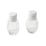 Fackelmann Salz-und Pfefferstreuer, Glas, Deckel Weiß, 8 cm, 40 ml, 2er-S