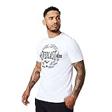 Everlast Herren Laurel T Shirt Rundhals Kurzarm Freizeit Tee Weiß L