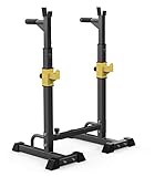 FMOGE Verstellbare Squat-Rack-Ständer Langhantel-Rack-Fitnessstudio Gewicht Bankdrücken-Ständer Max. Belastung Verstellbare Squat-Ständer-Ausrüstung Home & Gy