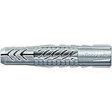 FISCHER Universaldübel UX 6 x 50, Schachtel mit 100 Nylondübeln, Allzweckdübel ohne Rand, für optimalen Halt bei Befestigungen in Beton, Gipskarton, Kalksand-L