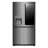 LG LSR100 Kühlschrank/Side-by-Side, freistehend, Edelstahl, 569 l, A++ - Side-by-Side Kühlschrank (freistehend, Edelstahl, amerikanische Tür, LED, Sidy-by-Side, LCD)